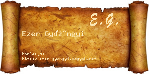 Ezer Gyöngyi névjegykártya